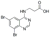 3-(6,8-DIBROMO-QUINAZOLIN-4-YLAMINO)-PROPIONIC ACID 结构式