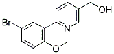 [6-(5-BROMO-2-METHOXYPHENYL)PYRIDIN-3-YL]METHANOL 结构式
