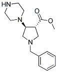 METHYL TRANS-1-BENZYL-4-(PIPERAZIN-1-YL)-3-PYRROLIDINECARBOXYLATE 结构式