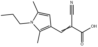 2-氰基-3-(2,5-二甲基-1-丙基-1H-吡咯-3-基)丙-2-烯酸 结构式