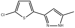 3-(5-CHLORO-2-THIENYL)-5-METHYL-1H-PYRAZOLE 结构式