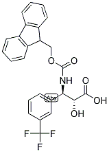 N-FMOC-(2R,3R)-3-AMINO-2-HYDROXY-3-(3-TRIFLUOROMETHYL-PHENYL)-PROPIONIC ACID 结构式