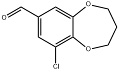 9-氯-3,4-二氢-2H-苯并[B][1,4]二氧杂环庚烷-7-甲醛 结构式