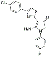 5-AMINO-4-[4-(4-CHLORO-PHENYL)-THIAZOL-2-YL]-1-(4-FLUORO-PHENYL)-1,2-DIHYDRO-PYRROL-3-ONE 结构式