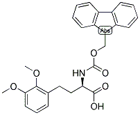 (R)-4-(2,3-DIMETHOXY-PHENYL)-2-(9H-FLUOREN-9-YLMETHOXYCARBONYLAMINO)-BUTYRIC ACID 结构式