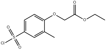 ETHYL [2-METHYL-3-(CHLOROSULFONYL)PHENOXY]ACETATE 结构式