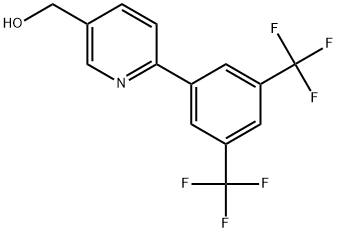 (6-[3,5-BIS(TRIFLUOROMETHYL)PHENYL]PYRIDIN-3-YL)METHANOL 结构式