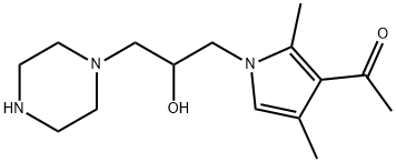 1-(1-(2-羟基-3-(哌嗪-1-基)丙基)-2,4-二甲基-1H-吡咯-3-基)乙-1-酮 结构式
