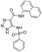 N-1-NAPHTHYL-5-[(PHENYLSULFONYL)AMINO]-1H-1,2,3-TRIAZOLE-4-CARBOXAMIDE 结构式