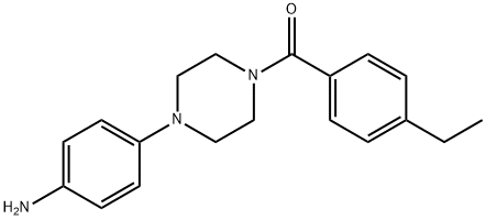 [4-(4-氨基-苯基)-哌嗪-1-基]-(4-乙基-苯基)-甲酮 结构式