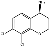 (S)-7,8-二氯苯并二氢吡喃-4-胺 结构式