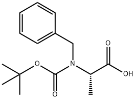 N-BENZYL-N-BOC-L-ALANINE 结构式