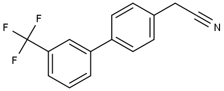 3'-(三氟甲基)[1,1'-联苯]-4-基]乙腈 结构式