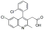 [6-CHLORO-4-(2-CHLOROPHENYL)-2-METHYLQUINOLIN-3-YL]ACETIC ACID 结构式