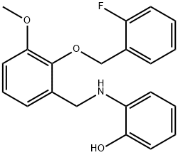 2-((2-[(2-FLUOROBENZYL)OXY]-3-METHOXYBENZYL)AMINO)PHENOL 结构式