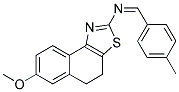 7-METHOXY-N-[(1Z)-(4-METHYLPHENYL)METHYLENE]-4,5-DIHYDRONAPHTHO[1,2-D][1,3]THIAZOL-2-AMINE 结构式