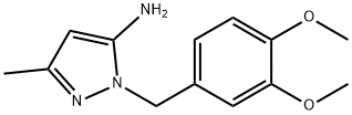1-(3,4-二甲氧基苄基)-3-甲基-1H-吡唑-5-胺 结构式