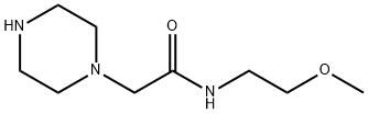 N-(2-甲氧基乙基)-2-哌嗪-1-基-乙酰胺 结构式