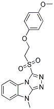 3-[2-(4-METHOXY-PHENOXY)-ETHANESULFONYL]-9-METHYL-9H-BENZO[4,5]IMIDAZO[2,1-C][1,2,4]TRIAZOLE 结构式