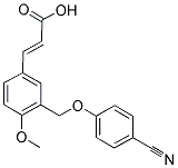 (2E)-3-(3-[(4-CYANOPHENOXY)METHYL]-4-METHOXYPHENYL)-2-PROPENOIC ACID 结构式