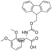 (S)-(2,3-DIMETHOXY-PHENYL)-[(9H-FLUOREN-9-YLMETHOXYCARBONYLAMINO)]-ACETIC ACID 结构式