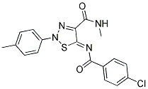 (5Z)-5-[(4-CHLOROBENZOYL)IMINO]-N-METHYL-2-(4-METHYLPHENYL)-2,5-DIHYDRO-1,2,3-THIADIAZOLE-4-CARBOXAMIDE 结构式