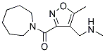 [3-(1-AZEPANYLCARBONYL)-5-METHYL-4-ISOXAZOLYL]-N-METHYLMETHANAMINE 结构式