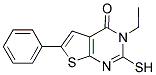 3-ETHYL-2-MERCAPTO-6-PHENYLTHIENO[2,3-D]PYRIMIDIN-4(3H)-ONE 结构式