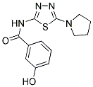 3-HYDROXY-N-(5-PYRROLIDIN-1-YL-1,3,4-THIADIAZOL-2-YL)BENZAMIDE 结构式