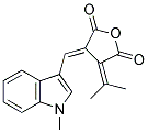 (4E)-3-(1-METHYLETHYLIDENE)-4-[(1-METHYL-1H-INDOL-3-YL)METHYLENE]DIHYDROFURAN-2,5-DIONE 结构式