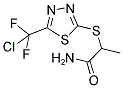 2-((5-[CHLORO(DIFLUORO)METHYL]-1,3,4-THIADIAZOL-2-YL)SULFANYL)PROPANAMIDE 结构式