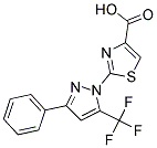 2-[3-PHENYL-5-(TRIFLUOROMETHYL)-1H-PYRAZOL-1-YL]-1,3-THIAZOLE-4-CARBOXYLIC ACID 结构式