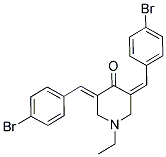3,5-BIS-(4-BROMO-BENZYLIDENE)-1-ETHYL-PIPERIDIN-4-ONE 结构式
