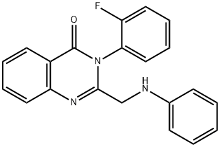 3-(2-FLUORO-PHENYL)-2-PHENYLAMINOMETHYL-3H-QUINAZOLIN-4-ONE 结构式