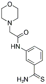 N-[3-(AMINOCARBONOTHIOYL)PHENYL]-2-MORPHOLIN-4-YLACETAMIDE 结构式