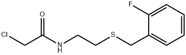 2-CHLORO-N-[2-[(2-FLUOROBENZYL)THIO]ETHYL]ACETAMIDE 结构式