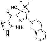 1-[(5-AMINO-1H-IMIDAZOL-4-YL)CARBONYL]-3-(2-NAPHTHYL)-5-(TRIFLUOROMETHYL)-4,5-DIHYDRO-1H-PYRAZOL-5-OL 结构式