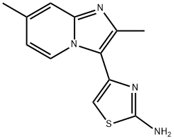 4-(2,7-DIMETHYL-IMIDAZO[1,2-A]PYRIDIN-3-YL)-THIAZOL-2-YLAMINE 结构式