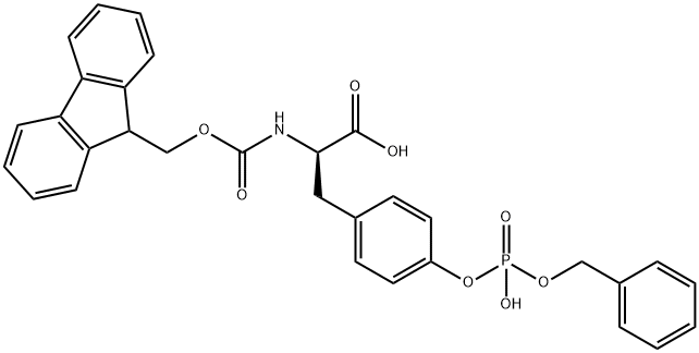 FMOC-D-TYR(PO(OBZL)OH)-OH 结构式