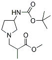 3-(3-Boc-amino-pyrrolidin-1-yl)-2-methyl-propionic acid methyl ester 结构式