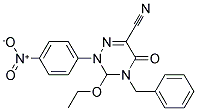 4-Benzyl-3-ethoxy-2-(4-nitrophenyl)-5-oxo-2,3,4,5-tetrahydro-1,2,4-triazine-6-carbonitrile 结构式