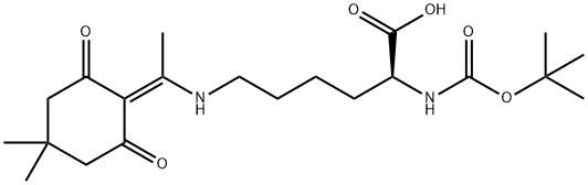 N2-(叔丁氧羰基)-N6-(1-(4,4-二甲基-2,6-二氧代环己基)乙基)-L-赖氨酸 结构式