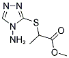 Methyl 2-[(4-amino-4H-1,2,4-triazol-3-yl)sulfanyl]propanoate 结构式