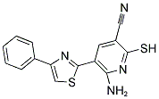 6-AMINO-2-MERCAPTO-5-(4-PHENYL-1,3-THIAZOL-2-YL)NICOTINONITRILE 结构式