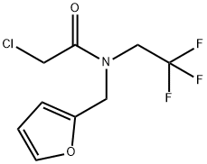 2-氯-N-(呋喃-2-基甲基)-N-(2,2,2-三氟乙烷基)乙酰胺 结构式