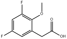 3,5-二氟-2-甲氧苯乙酸 结构式