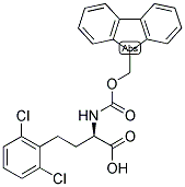 (R)-4-(2,6-DICHLORO-PHENYL)-2-(9H-FLUOREN-9-YLMETHOXYCARBONYLAMINO)-BUTYRIC ACID 结构式