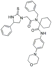 1-(N-BENZYL-2-(4-PHENYL-2-THIOXOIMIDAZOLIDIN-1-YL)ACETAMIDO)-N-(4-MORPHOLINOPHENYL)CYCLOHEXANECARBOXAMIDE 结构式