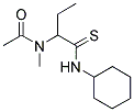 N-(1-[(CYCLOHEXYLAMINO)CARBONOTHIOYL]PROPYL)-N-METHYLACETAMIDE 结构式