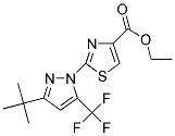 ETHYL 2-[3-TERT-BUTYL-5-(TRIFLUOROMETHYL)-1H-PYRAZOL-1-YL]-1,3-THIAZOLE-4-CARBOXYLATE 结构式